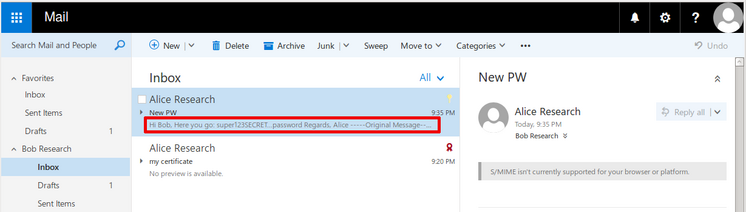 S/MIME no preview content encryption S/MIME no preview content encryption - SEC Consult