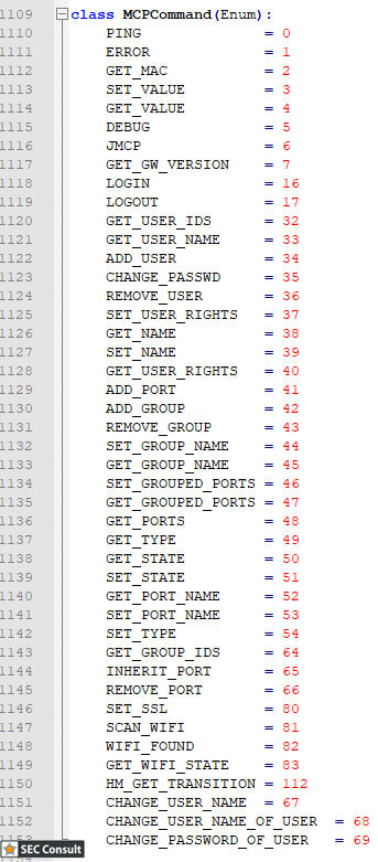 Screenshot Update Liste Hörmann - SEC Consult Vulnerability Lab