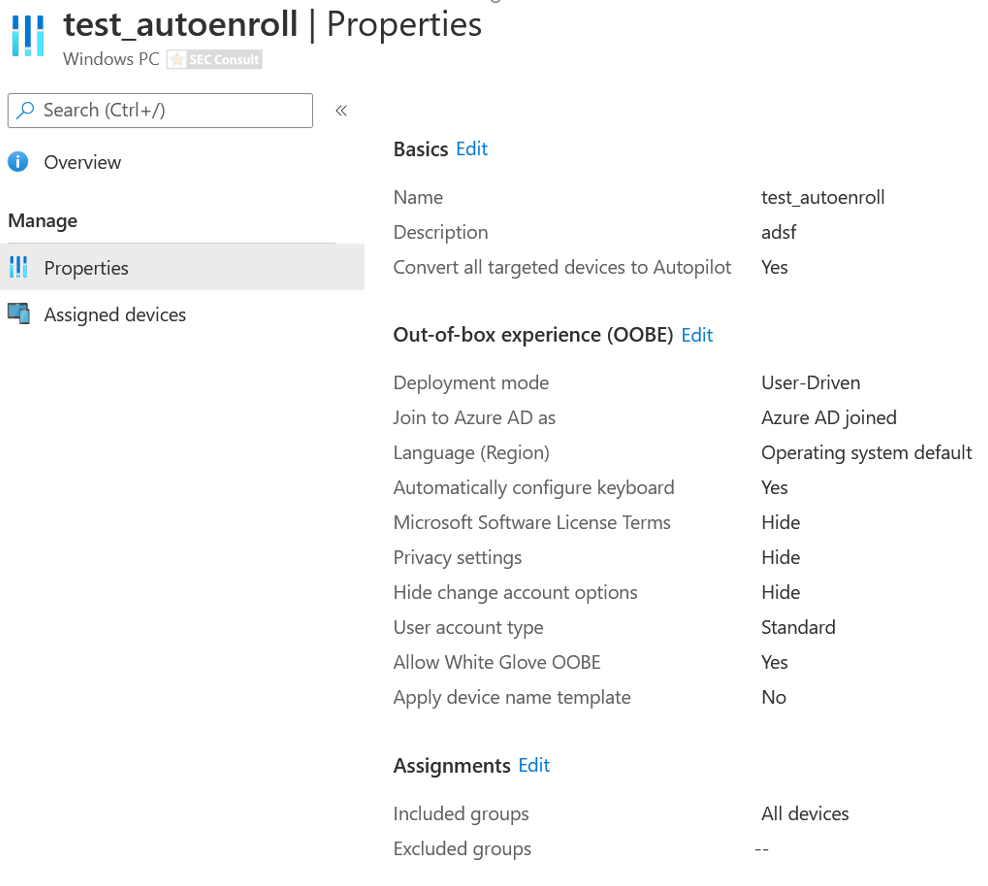 Rechte Erweiterung Default Autopilot - SEC Consult Rechte Erweiterung Default Autopilot - SEC Consult