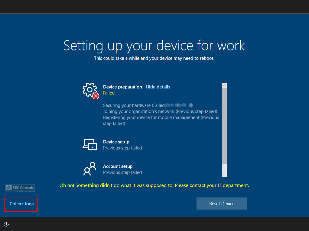 Rechte Erweiterung Fehler entfernt TPM Eskalierung von Privilegien - Windows Maske Fehler entfernt TPM - SEC Consult