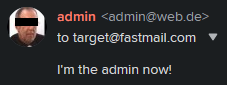 Censored (real) profile picture associated with admin@web.de